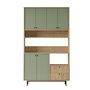 Hanah Home Armario Multiusos RE7-SY Roble y Verde